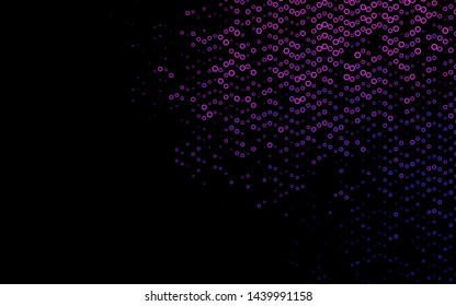 Light Purple vector texture with disks. Glitter abstract illustration with blurred drops of rain. Pattern for ads, booklets.