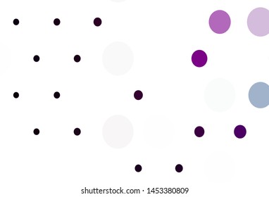 Light Purple vector texture with disks. Beautiful colored illustration with blurred circles in nature style. Pattern for ads, leaflets.