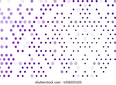 Light Purple vector texture with disks. Abstract illustration with colored bubbles in nature style. Design for business adverts.