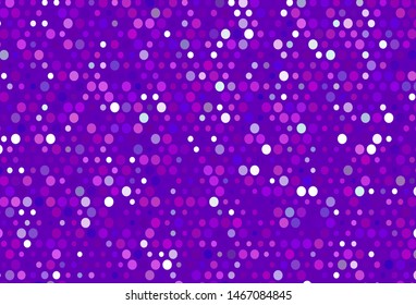 Light Purple vector texture with disks. Modern abstract illustration with colorful water drops. Pattern for beautiful websites.