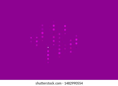 Light Purple vector texture with disks. Blurred decorative design in abstract style with bubbles. Pattern for textures of wallpapers.