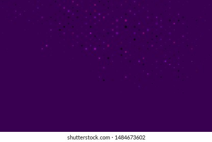 Light Purple vector texture with disks. Illustration with set of shining colorful abstract circles. Pattern of water, rain drops.