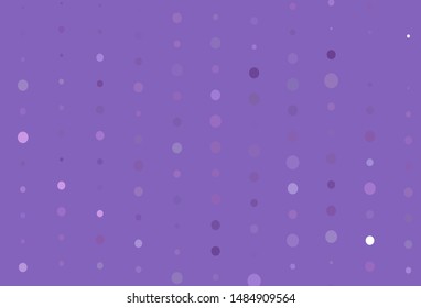 Light Purple vector texture with disks. Beautiful colored illustration with blurred circles in nature style. Design for poster, banner of websites.