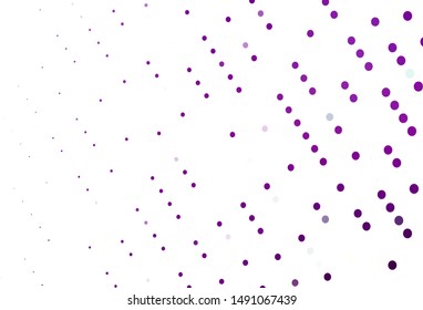 Light Purple vector texture with disks. Abstract illustration with colored bubbles in nature style. Template for your brand book.