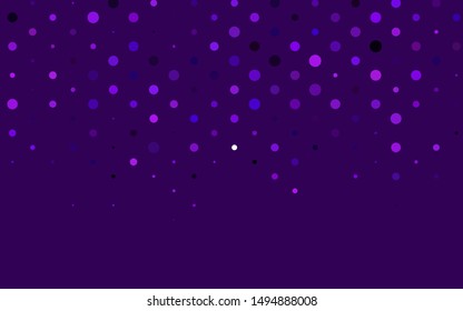 Light Purple vector texture with disks. Illustration with set of shining colorful abstract circles. Pattern for ads, leaflets.