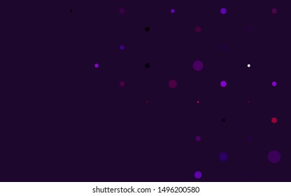 Light Purple vector texture with disks. Glitter abstract illustration with blurred drops of rain. Design for business adverts.