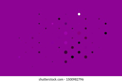 Light Purple vector texture with disks. Abstract illustration with colored bubbles in nature style. Pattern of water, rain drops.