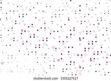 Light Purple vector texture with disks. Beautiful colored illustration with blurred circles in nature style. Pattern for beautiful websites.