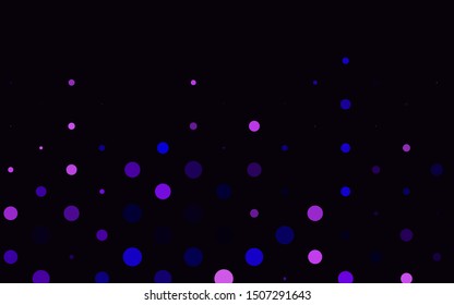 Light Purple vector texture with disks. Illustration with set of shining colorful abstract circles. Pattern of water, rain drops.