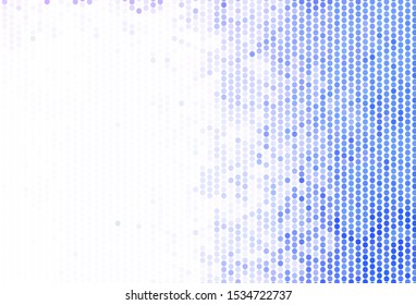 Light Purple vector texture with disks. Modern abstract illustration with colorful water drops. Pattern for ads, leaflets.