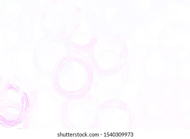 Light Purple vector texture with disks. Modern abstract illustration with colorful water drops. Pattern for ads, leaflets.