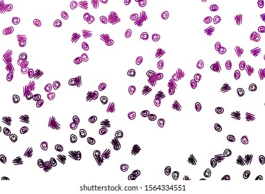 Light Purple vector texture with disks. Abstract illustration with colored bubbles in nature style. Completely new template for your brand book.