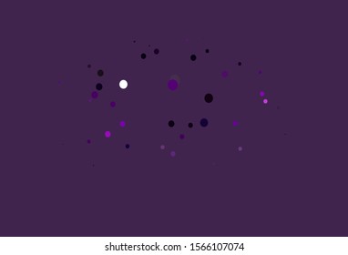 Light Purple vector texture with disks. Modern abstract illustration with colorful water drops. Pattern of water, rain drops.