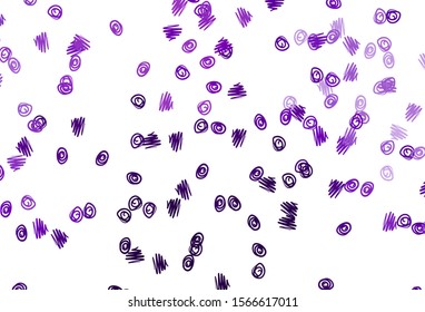 Light Purple vector texture with disks. Illustration with set of shining colorful abstract circles. Completely new template for your brand book.