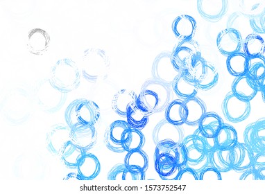 Light Purple vector texture with disks. Blurred decorative design in abstract style with bubbles. Pattern for beautiful websites.