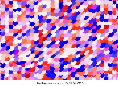 Light Purple vector texture with disks. Glitter abstract illustration with blurred drops of rain. Pattern for textures of wallpapers.