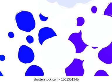 Light Purple vector texture with disks. Illustration with set of shining colorful abstract circles. Design for your business advert.