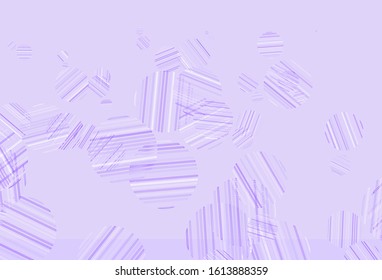Light Purple vector texture with disks. Illustration with set of shining colorful abstract circles. Pattern for textures of wallpapers.
