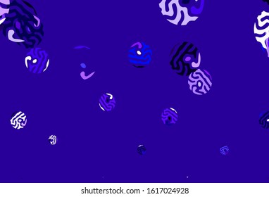 Light Purple vector texture with disks. Abstract illustration with colored bubbles in nature style. Pattern for ads, leaflets.