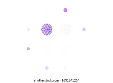 Light Purple vector texture with disks. Blurred bubbles on abstract background with colorful gradient. Design for poster, banner of websites.