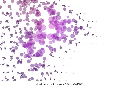 Light Purple vector texture with disks. Beautiful colored illustration with blurred circles in nature style. Pattern for ads, leaflets.
