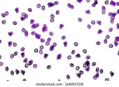 Light Purple vector texture with disks. Abstract illustration with colored bubbles in nature style. Pattern for beautiful websites.