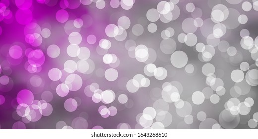Light Purple vector texture with disks. Modern abstract illustration with colorful circle shapes. Design for posters, banners.