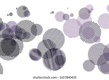 Light Purple vector texture with disks. Beautiful colored illustration with blurred circles in nature style. Pattern for futuristic ad, booklets.