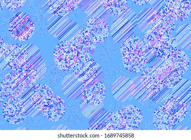Light Purple vector texture with disks. Blurred bubbles on abstract background with colorful gradient. Pattern for textures of wallpapers.