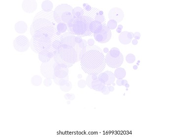 Light Purple vector texture with disks. Glitter abstract illustration with blurred drops of rain. Pattern for beautiful websites.