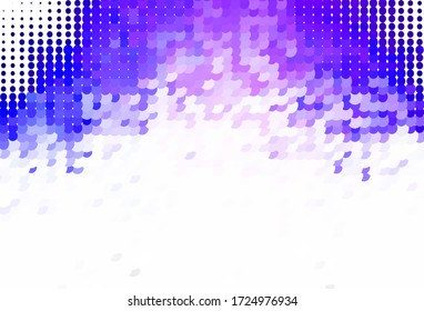 Light Purple vector texture with disks. Blurred bubbles on abstract background with colorful gradient. Pattern for futuristic ad, booklets.
