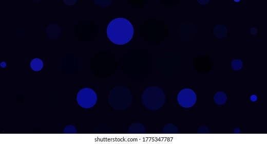 Textura vectorial púrpura clara con discos. Ilustración abstracta con puntos coloridos al estilo de la naturaleza. Patrón para anuncios comerciales.
