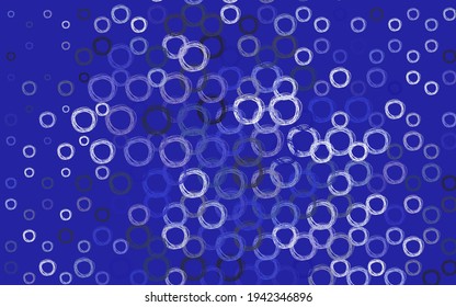 Leichte violette Vektorstruktur mit Scheiben. Unscharfe Blasen auf abstraktem Hintergrund mit buntem Farbverlauf. Design für Poster, Banner der Websites.
