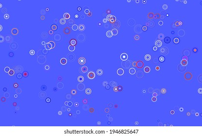 Light Purple vector texture with disks. Abstract illustration with colored bubbles in nature style. Pattern for beautiful websites.