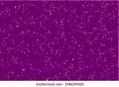 Light Purple vector texture with disks. Illustration with set of shining colorful abstract circles. Pattern for beautiful websites.