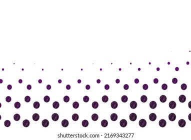 Textura vectorial púrpura clara con discos. Hermosa ilustración de color con círculos borrosos en estilo natural. Plantilla completamente nueva para su libro de marca.