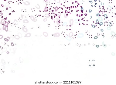 Light Purple vector texture with disks. Glitter abstract illustration with blurred drops of rain. Pattern for ads, leaflets.