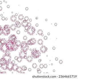 Textura vectorial púrpura clara con discos. Burbujas borrosas sobre fondo abstracto con gradiente colorido. Diseño para afiches, pancartas.