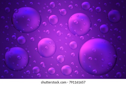 Light Purple vector texture with disks. Blurred bubbles on abstract background with colorful gradient. Completely new template for your brand book.
