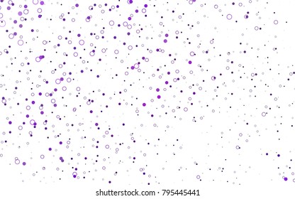 Light Purple vector  texture with disks. Modern abstract illustration with colorful water drops. The pattern can be used for ads, leaflets of liquid.