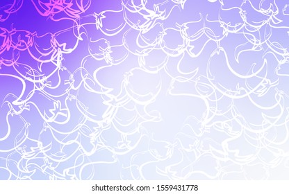 Light Purple vector texture with hot peppers. Blurred decorative design of peppers in doodle style. Pattern for ads of breakfast, lunch, dinner.