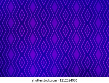 Light Purple vector texture with lines, rhombuses. Colorful decorative design in simple style with lines, rhombuses. Pattern for business booklets, leaflets.