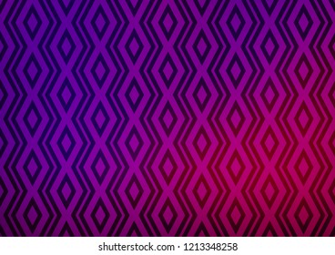 Light Purple vector texture with lines, rhombuses. Colorful illustration with lines, cubes on abstract template. Backdrop for TV commercials.