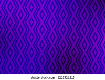 Light Purple vector texture with lines, rhombuses. Colorful illustration with lines, cubes on abstract template. Best design for your ad, poster, banner.