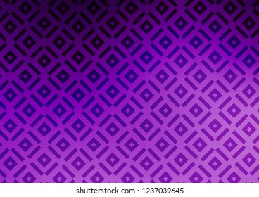 Light Purple vector texture with lines, rhombuses. Colorful lines, squares on abstract background with gradient. Pattern for business booklets, leaflets.