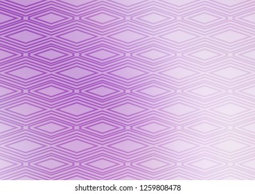 Light Purple vector texture with lines, rhombuses. Modern geometric abstract illustration with lines, squares. Pattern for ads, posters, banners.