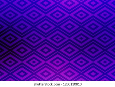 Light Purple vector texture with lines, rhombuses. Colorful decorative design in simple style with lines, rhombuses. Smart design for your business advert.