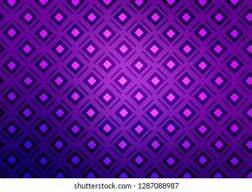 Light Purple vector texture with lines, rhombuses. Colorful illustration with lines, cubes on abstract template. Pattern for business booklets, leaflets.