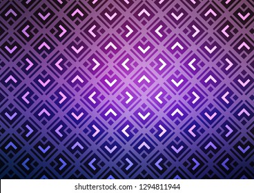 Light Purple vector texture with lines, rhombuses. Glitter abstract illustration with colorful lines, rhombuses. Pattern for ads, posters, banners.