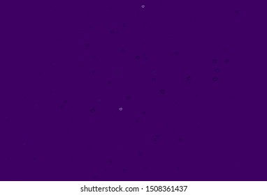 Light Purple vector texture with lovely hearts. Blurred decorative design in doodle style with hearts. Template for Valentine's greeting postcards.